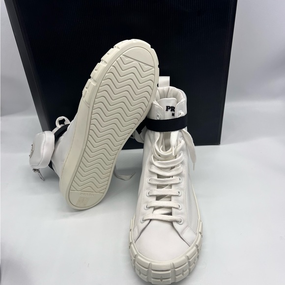 Prada High Top Sneakers With Pouch - Picture 4 of 9